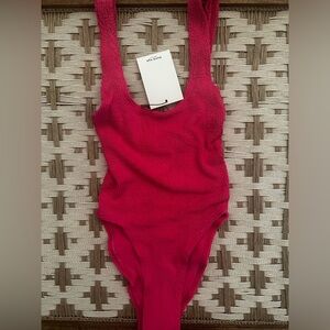 bond-eye Pink One Piece Swimsuit w/ Wide Straps - Too Small, Tags Still Attached